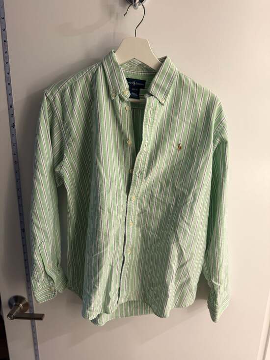 Ralph Lauren Other - Vintage 90s Ralph Lauren Boys Green Striped Oxford Button Down Shirt Size L (16/